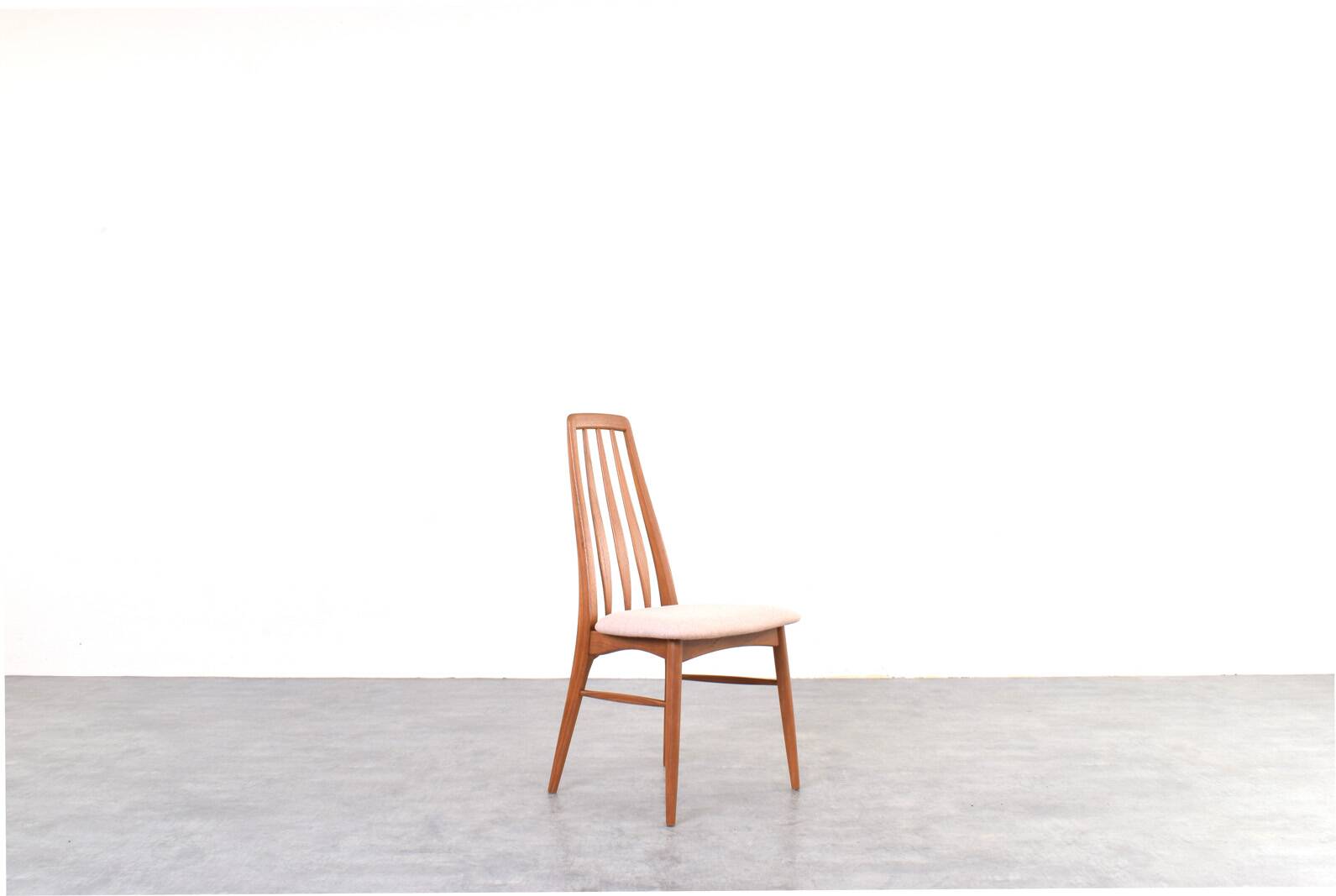Teak & Wool Eva Dining Chairs by Niels Koefoed for Koefoed Hornslet, 1960s,