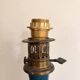 Blue Enamelled Ceramic Lamp Base Brass Vintage Oil Lamp Style