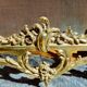 Fire screen, 19th century spark screen in gilded bronze