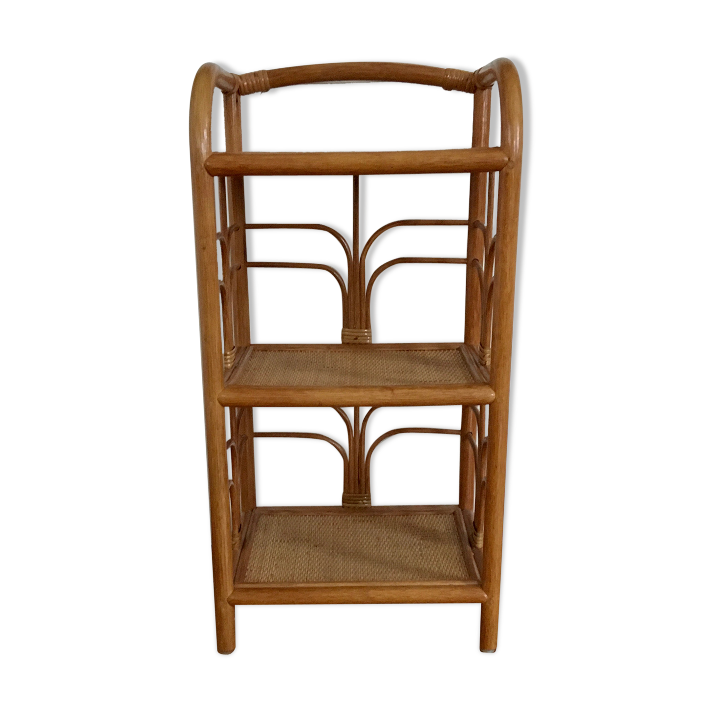 Bamboo and rattan shelf 80
