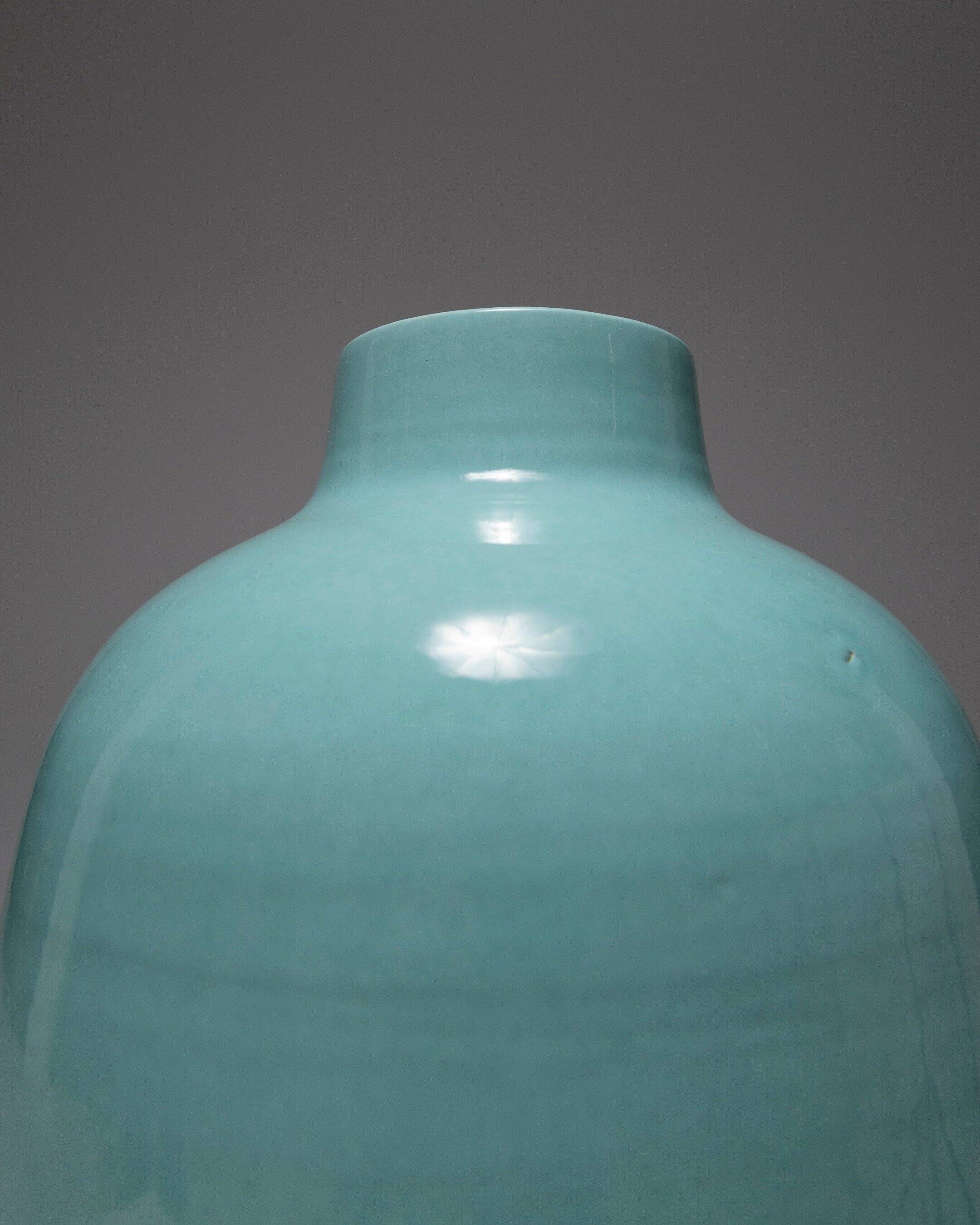 Ovoid ceramic vase, henri chaumeil, 1930s