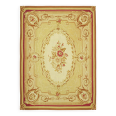 Handmade European Vintage Aubusson Kilim 261 cm x 365 cm
