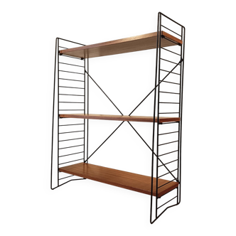 Mid century free standing rack with teak shelves by Dekker – Tomado
