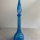 Turquoise blue employment glass carafe
