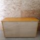 Vintage wooden rattan wicker buffet enfilade