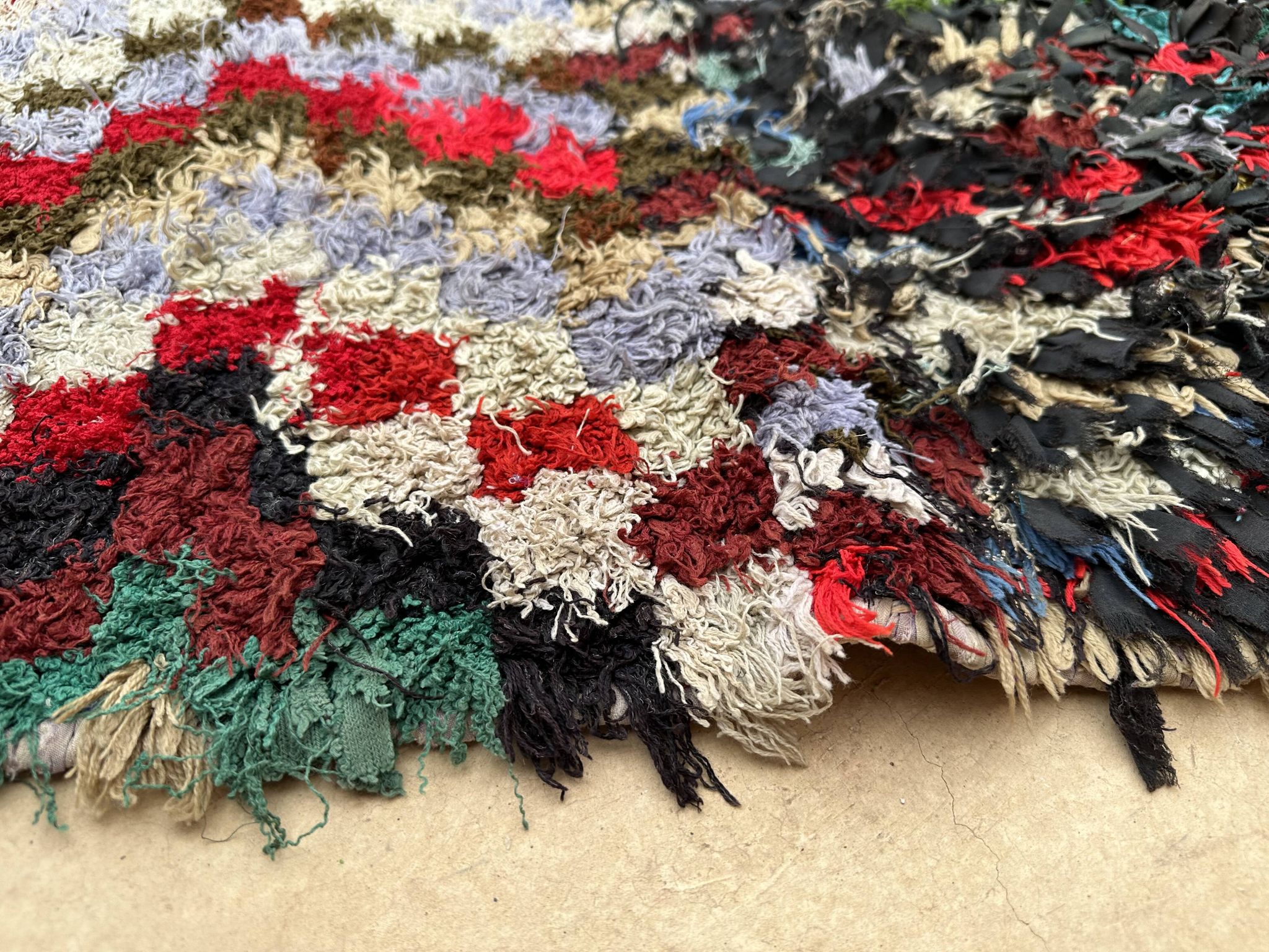 Tapis Berbère Boucherouite coloré - 64 x 196 cm