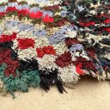 Colorful Boucherouite Berber rug - 64 x 196 cm