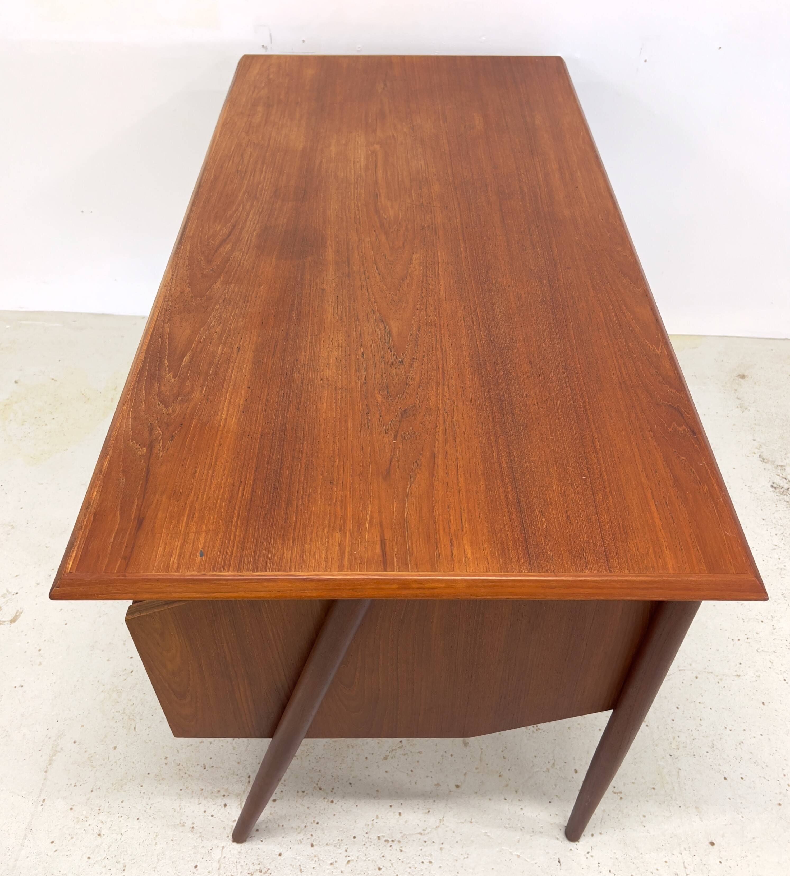 Vintage Danish design desk designed by Gunnar Nielsen Tibergaard.