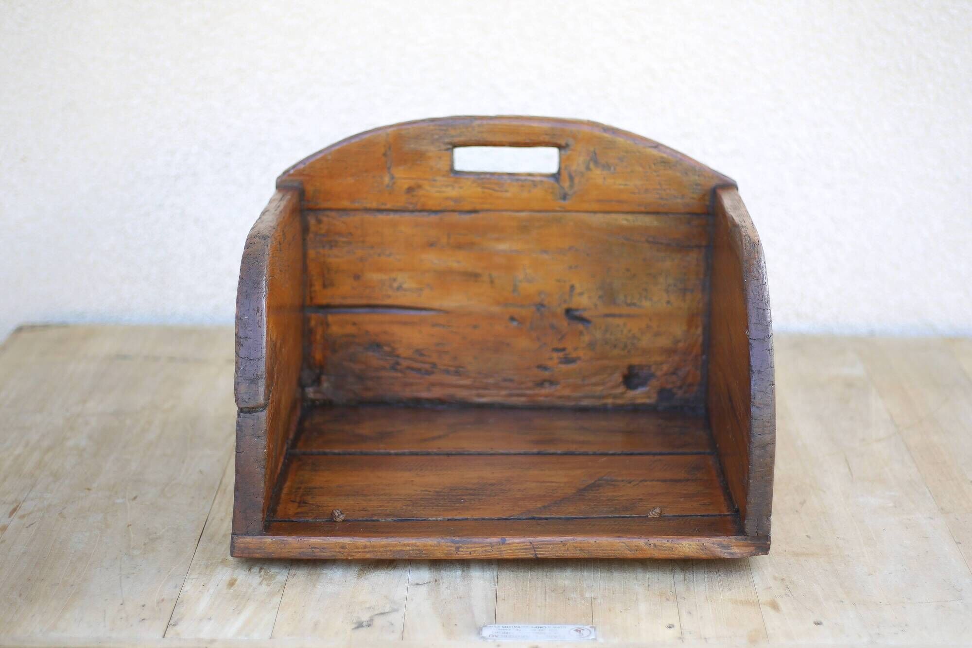 Wooden shelf, washerwoman's box, trade furniture, folk art