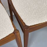 Teak and Bouclé Dining Chairs from Korup Stolefabrik, 1960s, Set of 4