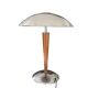 Vintage ship lamp in wood and chrome metal
