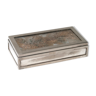 Silver metal box, 50s