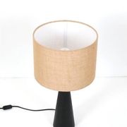Rare black Theodor Skjøde Knudsen table lamp / Skjern / Mid-century Danish modern design / 1960s / 1970s