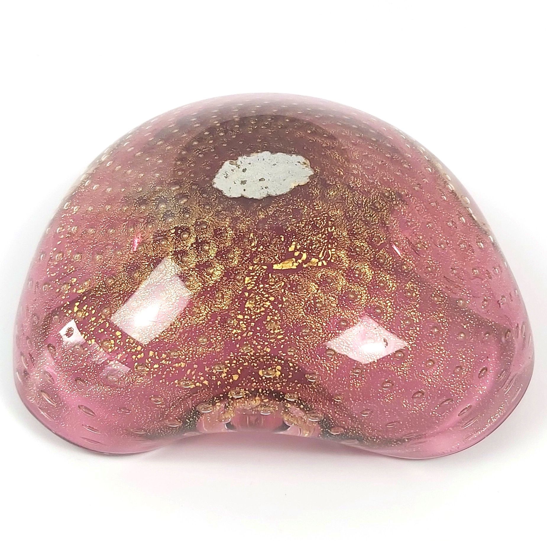 Murano bullicante glass ashtray or bowl from Barovier & Toso, 1960s