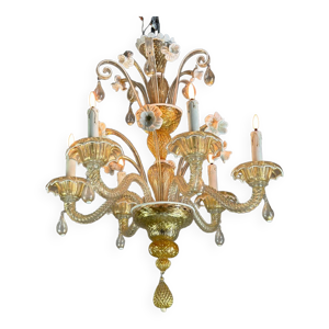 Lustre vénitien en verre de Murano