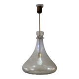 Designer drop pendant in blown and bubbled glass, Capital Lighting