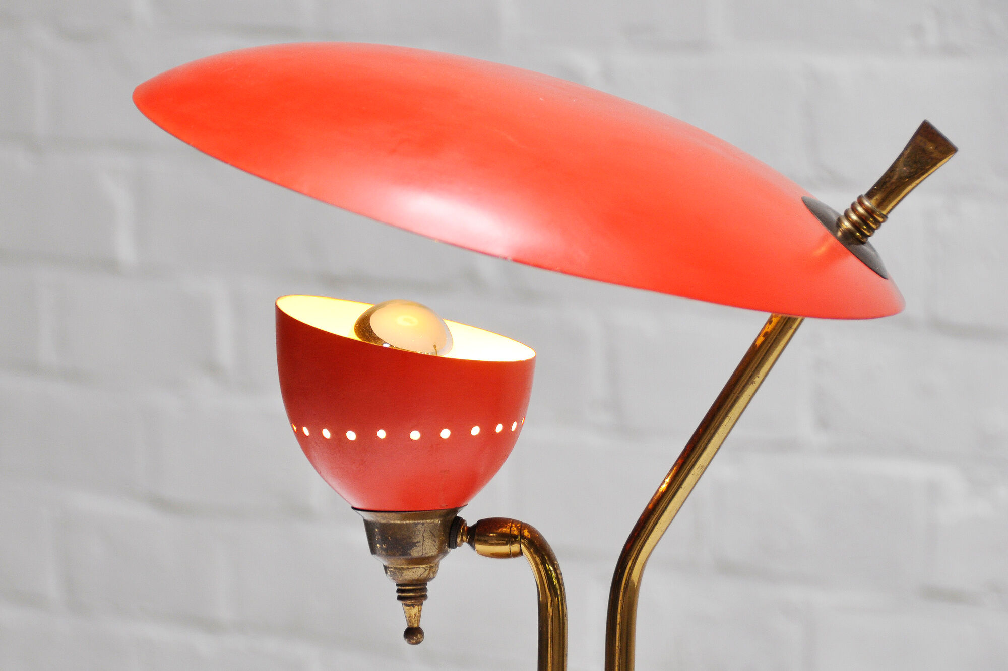 Mid-Century Italian Table Lamp by Oscar Torlasco for Lumen Milano, 1950s