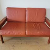 Dyrlund leather sofa from the 60s
