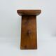 Brutalist Japandi style solid wooden stool, 1970s