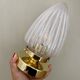 Vintage art deco globe table lamp in milky glass