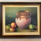 Tableau nature morte huile sur toile signée