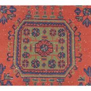 1980s Vintage Turkish Hand-Knotted Floral Runner 82x346