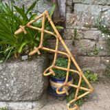 Rattan coat rack from the 70s