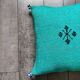 Moroccan green cotton cushion
