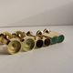 A set of six brass candle holder in mid-century modern design - Denmark 1970s.