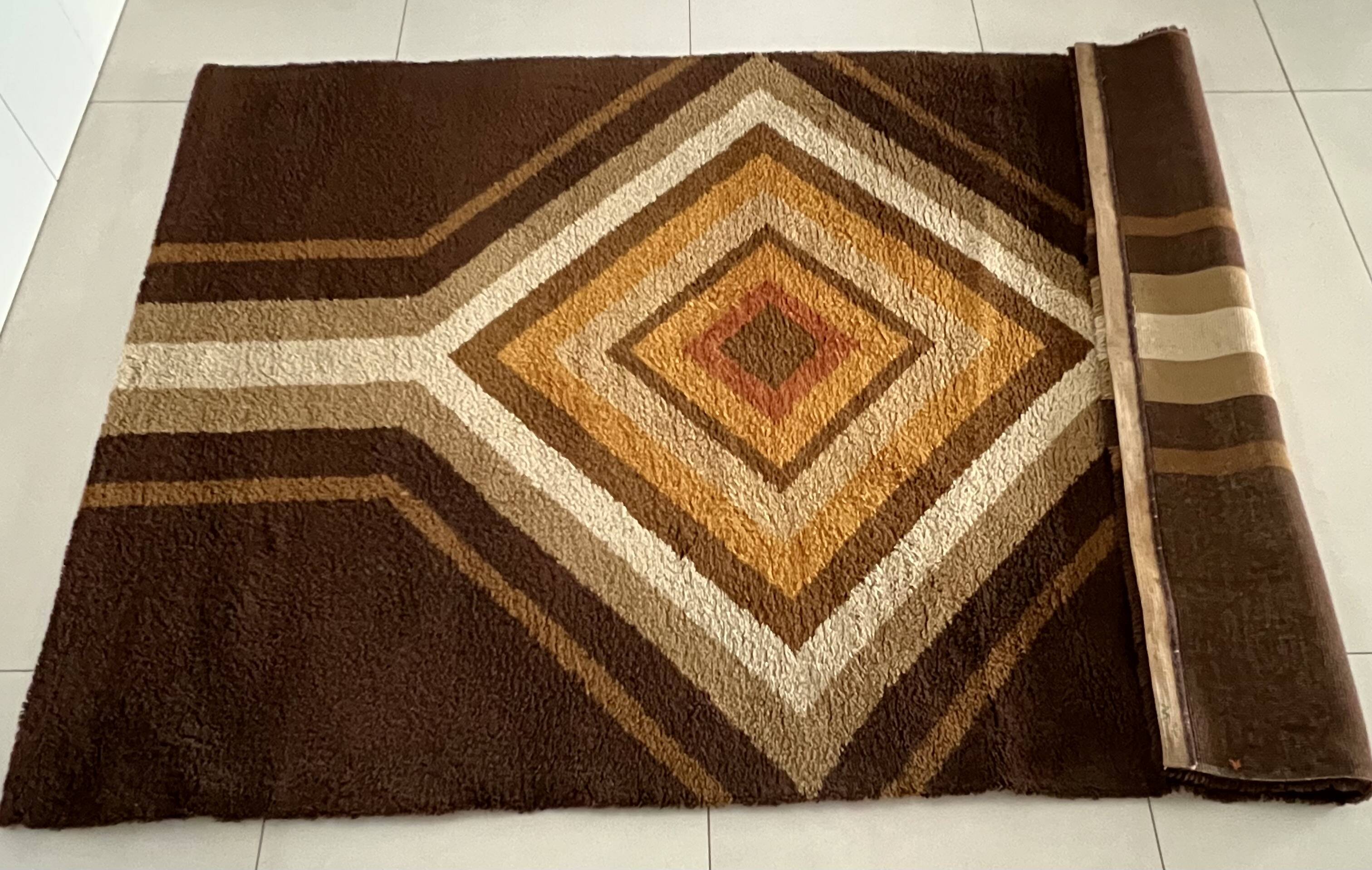 Wool rug series Grafik 100 by S. Doege, Germany 70s