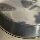 Vintage 1940s pendant lamp with marine enamel bowl - 47 x 40 cm