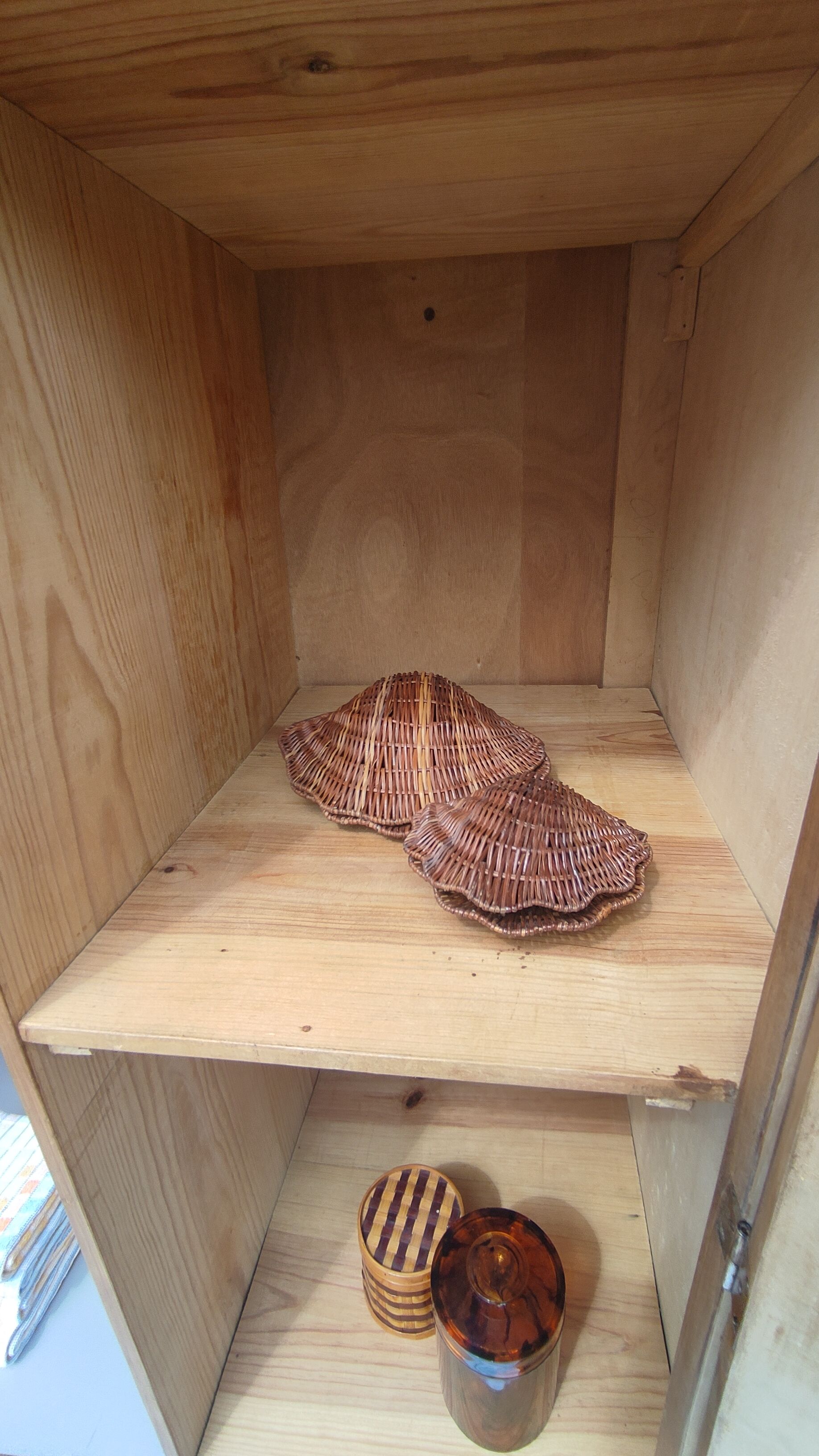 Parisian wardrobe in raw wood