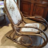 Roching-Chair rattan and fabric