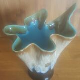 Vintage vase draped shape in flamed sandstone