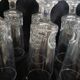 12 antique crystal champagne flutes