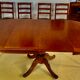 Round or oval table with four chairs in solid cherry, with extensions