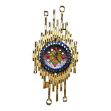 Midcentury Brutalist clock wall sculpture Franco Bastianelli studio Laurane