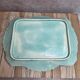 Antique majolica barbotine set – tray and 4 small pots – Art Nouveau