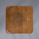 Solid oak stool, French craftsmanship, 1950s.