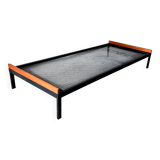 Lit de Repos / Daybed Edition Auping en métal laqué gris et chêne - Vintage des années 50 / 60