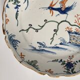 2 Plates in Nevers Earthenware (known as La Rochelle) | Bird | 18th century