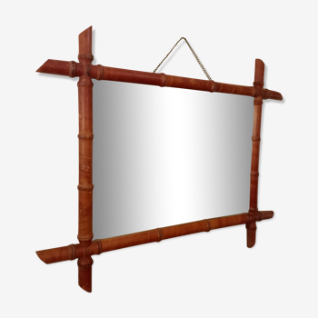 Bamboo mirror 68 X 55 cm