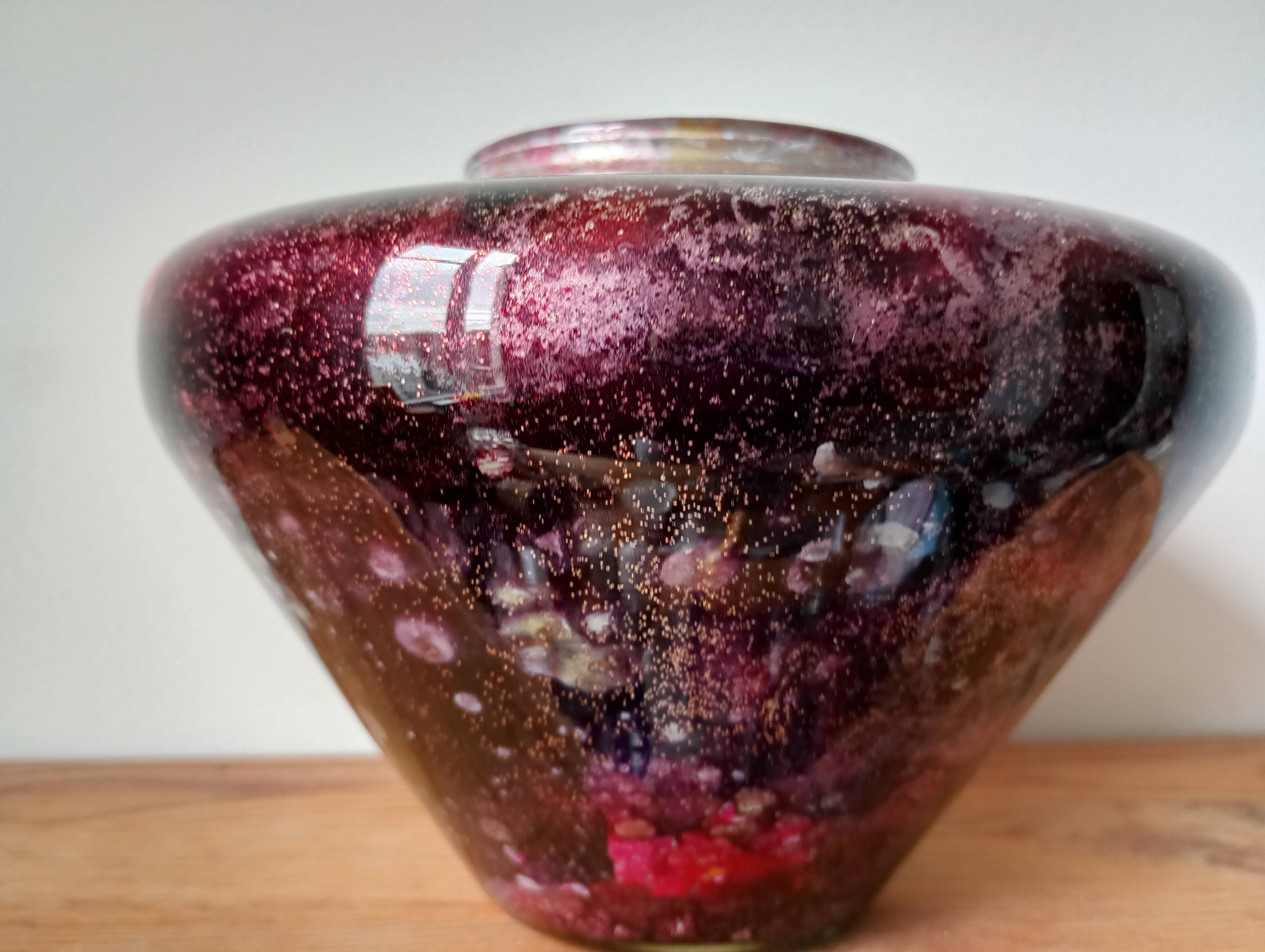 gilded glass vase Laque Line