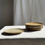 Set of 6 stoneware dessert plates