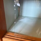 Vaisselier vitrine meuble de rangement vintage pieds compas