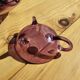 Rare amethyst blown glass cream service tripod - 13 pieces - Condition