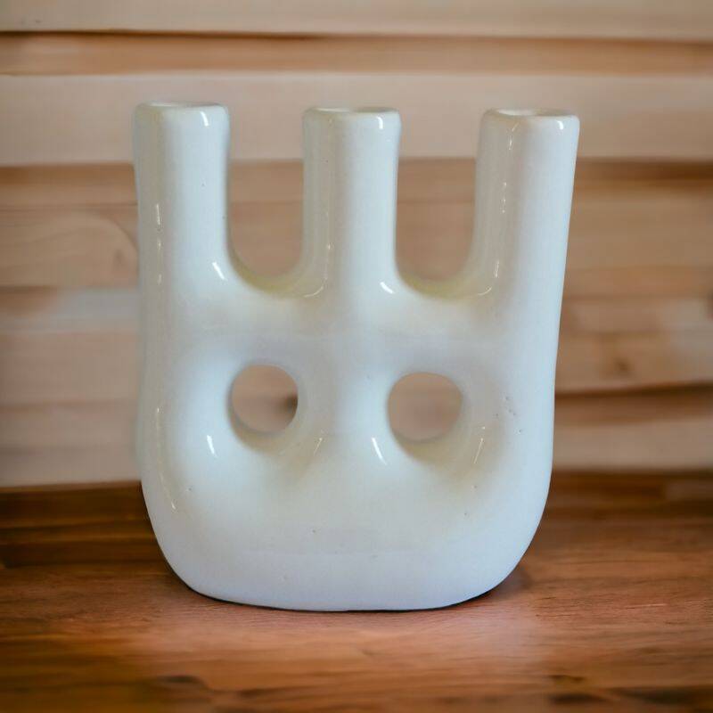 Vase bougie blanc