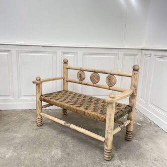 Two-tone rope bench from the 1950s