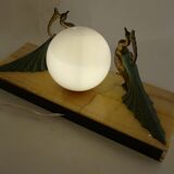 Art Deco Peacock Lamp