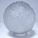 Art Deco glass ball pendant with floral decor
